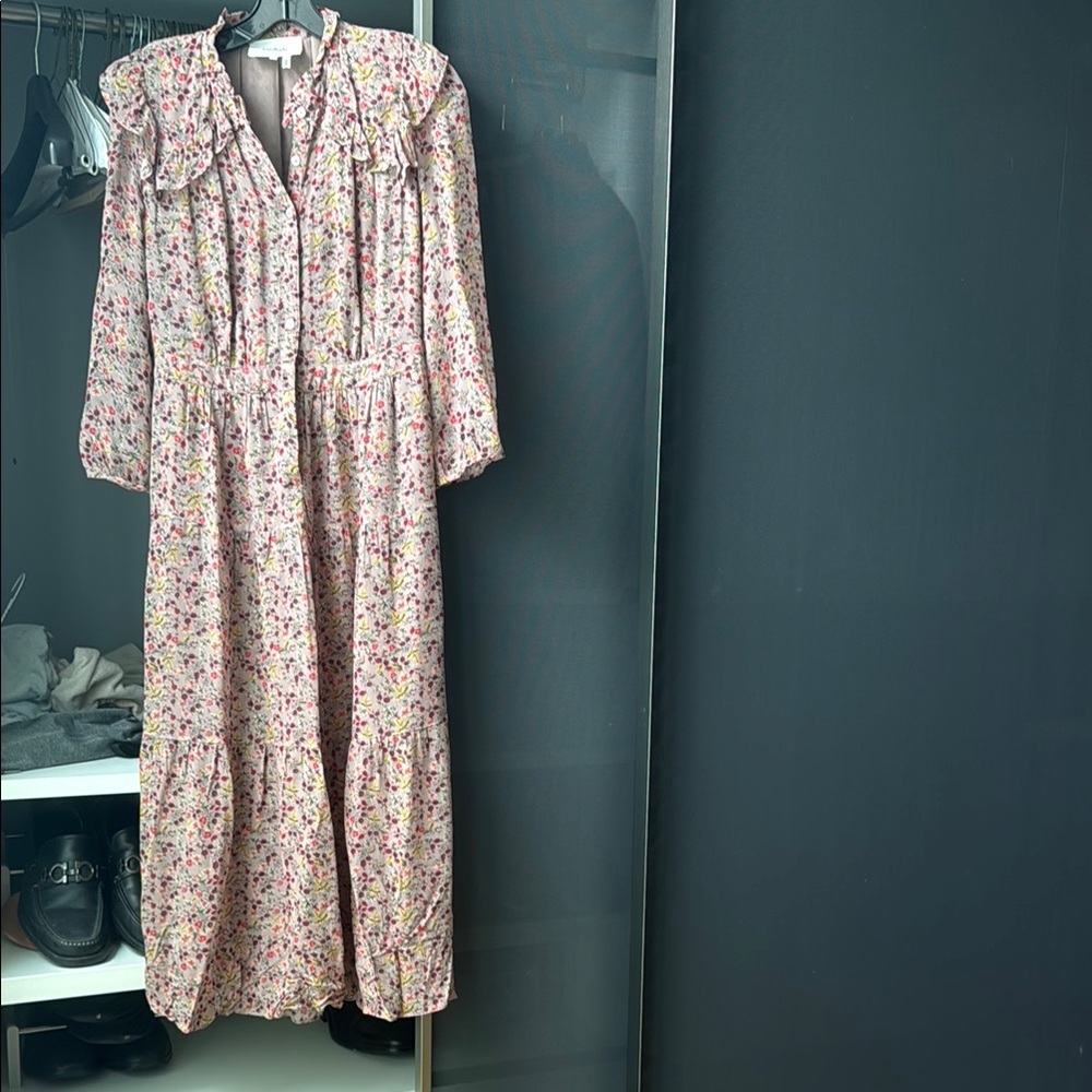 ba&sh Floral Long Sleeve Dress - Pink Multicolor